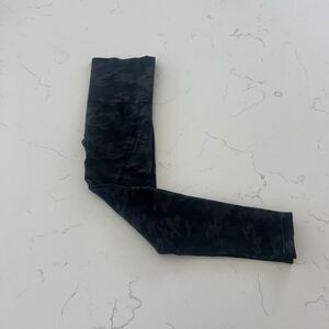 Spanx Seamless Leggings High Rise Look At Me Now Black Camo Women Sz L FL3515